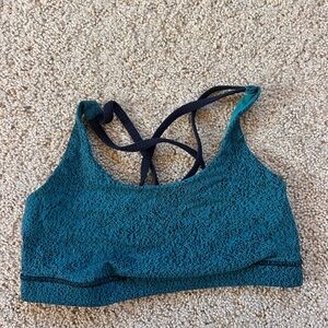 lululemon athletica Teal Textured Strappy Crop Top
